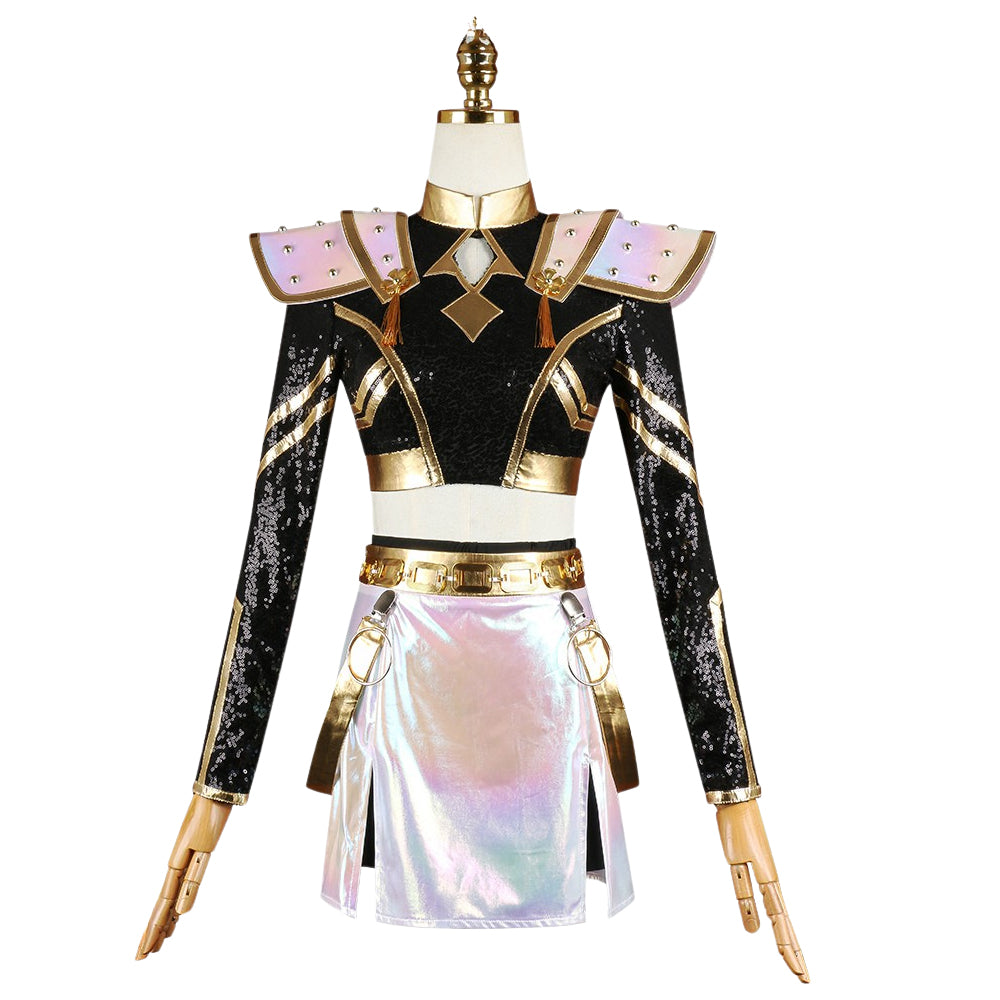 NEATMOA Zoey Inspired Cosplay Costume from KPop Demon Hunters Korean Style Demon Hunter Uniform for Women Stage Performance Dance Show Theater Event