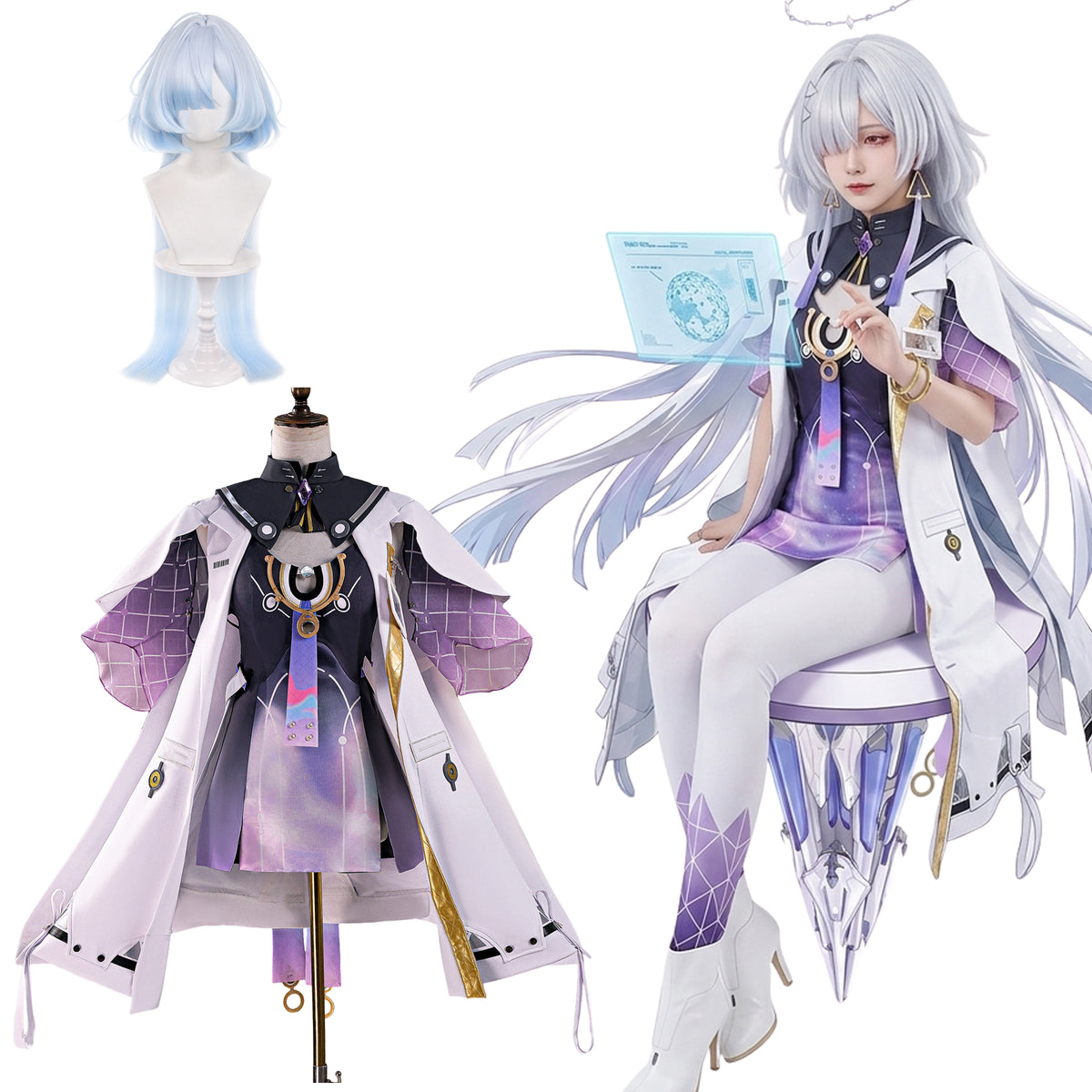 NEATMOA Mornye Cosplay Costume from Wuthering Waves – Full Set with Wig & Accessories