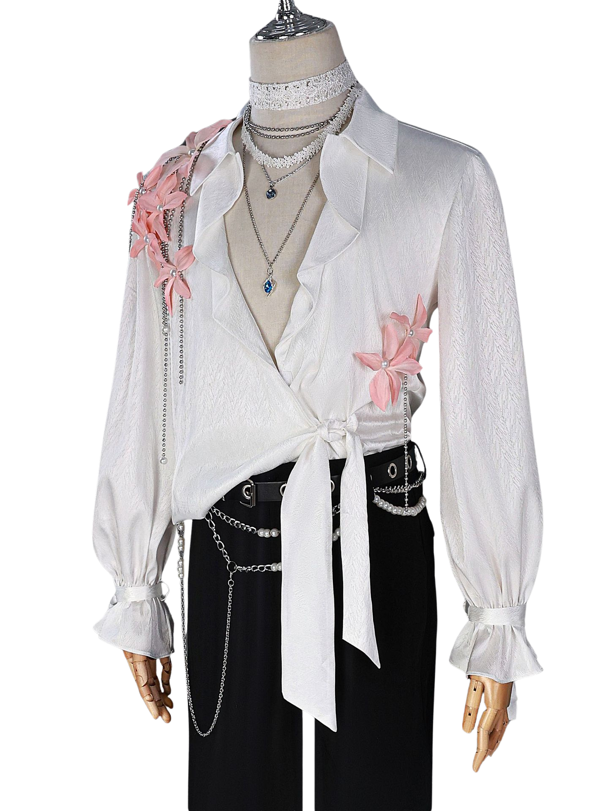 NEATMOA Love and Deepspace Spring and Flowers Cosplay Shirt Inspired by Caleb – Floral Decor Top for Roleplay and Festival