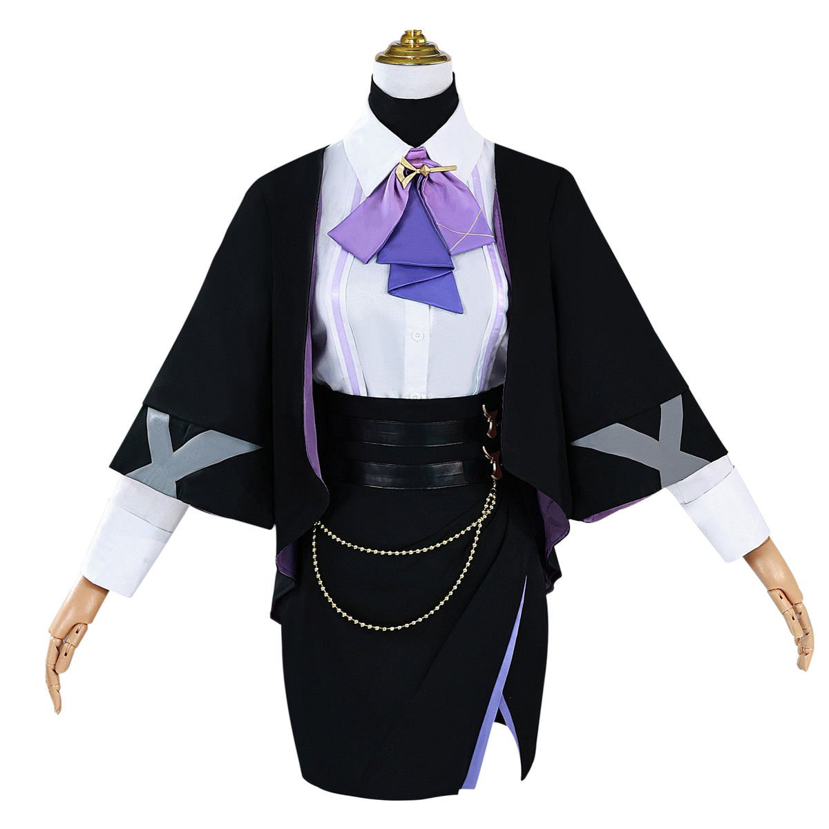 NEATMOA Clorinde Cosplay Costume Genshin Impact Character Outfit Luckin Coffee Collaboration Outfit Perfect for Halloween and Christmas