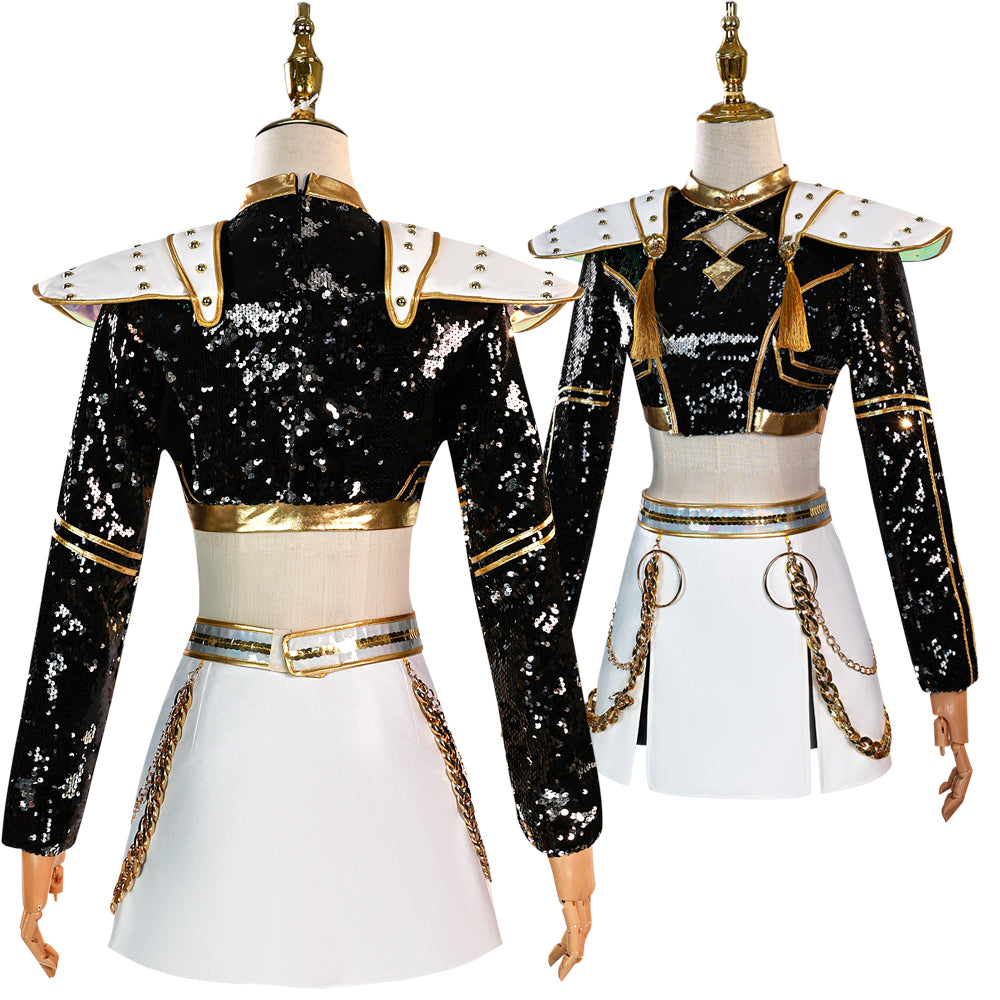 NEATMOA Zoey Inspired Cosplay Costume from KPop Demon Hunters Korean Style Demon Hunter Uniform for Women Stage Performance Dance Show Theater Event