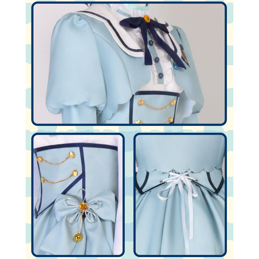 NEATMOA 天宮こころ コスプレ ワンピース＆帽子セット VTuber風 仮装 衣装 学園祭 ハロウィン イベント撮影用
