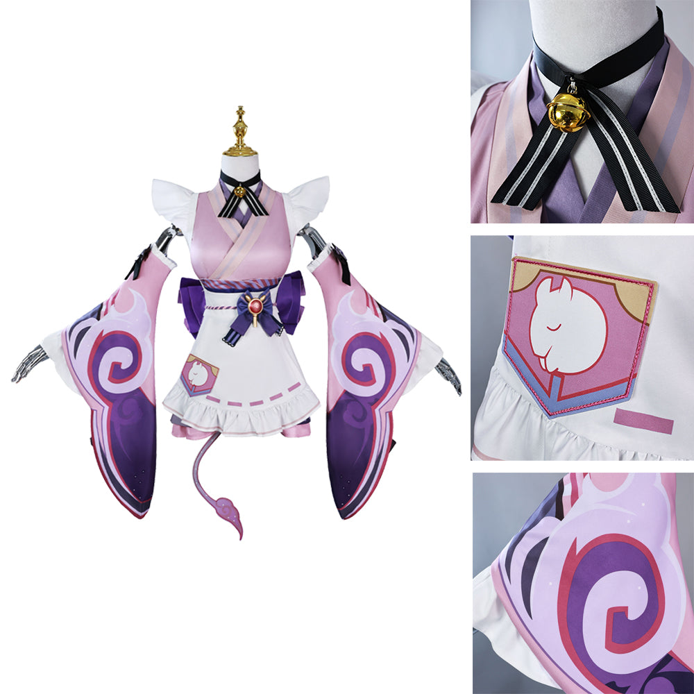 NEATMOA Genshin Impact Yumemizuki Mizuki Cosplay Costume Inazuma Edition Full Set for Conventions, Halloween, and Cosplay Events