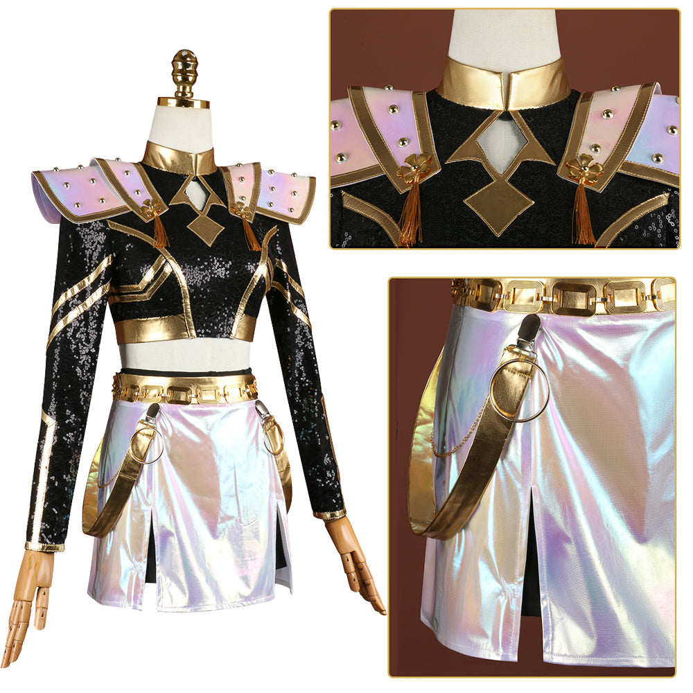 NEATMOA Zoey Inspired Cosplay Costume from KPop Demon Hunters Korean Style Demon Hunter Uniform for Women Stage Performance Dance Show Theater Event