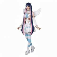 NEATMOA Stocking Battle Lolita Dress Cosplay Costume with Wings Anime Outfit Asian Sizes