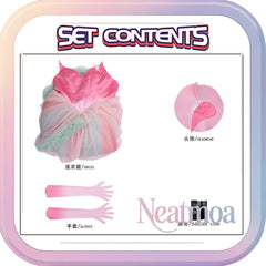 NEATMOA Glinda Cosplay Dress from The Witches 2 | Pink Full Costume with Accessories