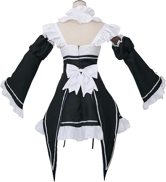NEATMOA Re：ゼロから始める異世界生活 ラム メイド服 ウィッグ付き コスプレ衣装  豪華 ウィッグセット 学園祭 文化祭 漫遊展に最適