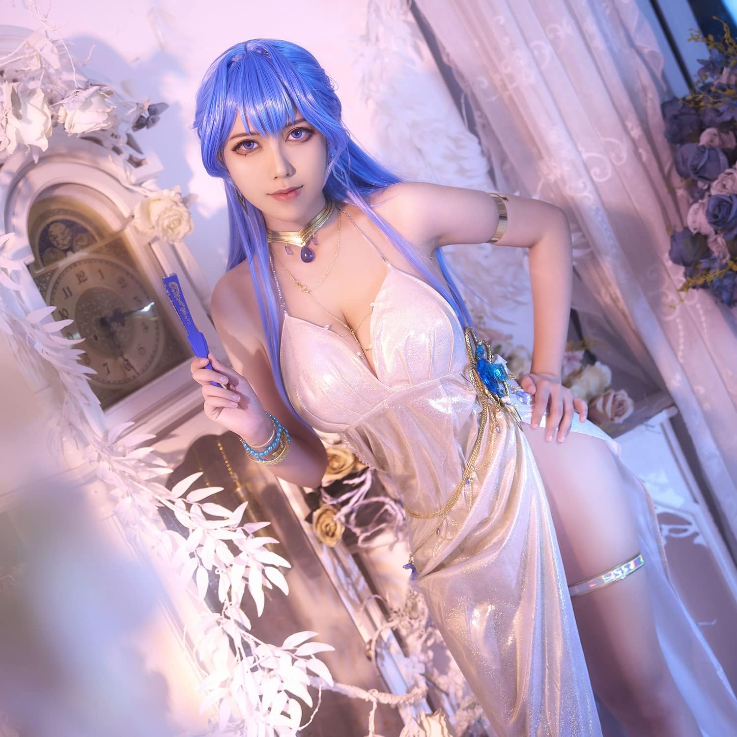 NEATMOA 勝利の女神NIKKE ヘルム ドレス コスプレ衣装 ウィッグ付き フルセット 仮装 学園祭 ハロウィン 撮影用コスチューム