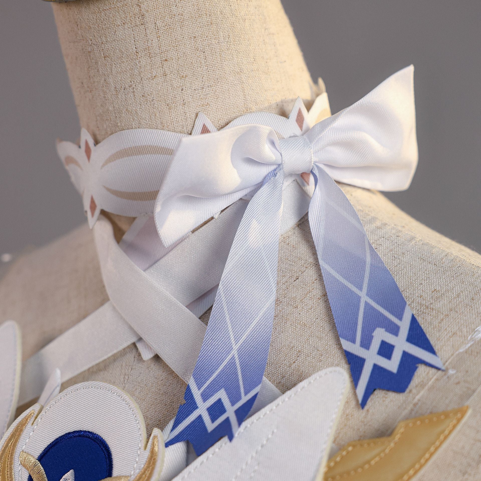 Columbina Genshin Impact cosplay costume close-up detail view full outfit
