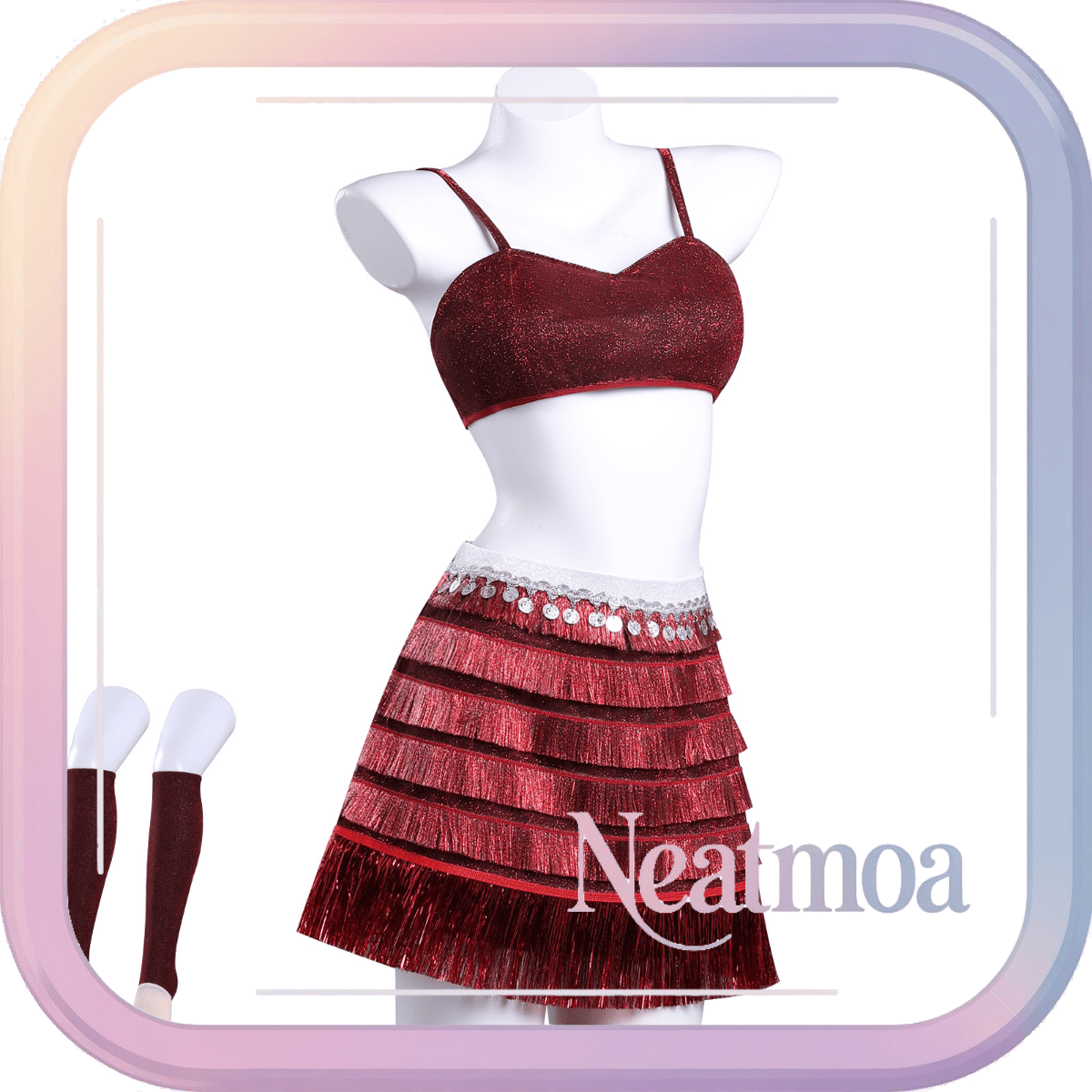 NEATMOA Gazelle Cosplay Dress – Zootopia 2 Red Sexy Stage Performance Outfit