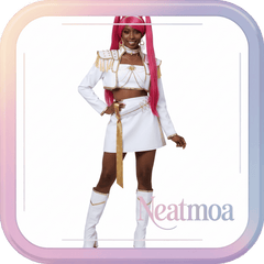 NEATMOA Mira Cosplay Costume Outfit Korean Style Demon Hunter Uniform for Women Halloween Comic Con Party