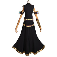 Megurine Luka cosplay full costume back view from Vocaloid anime

