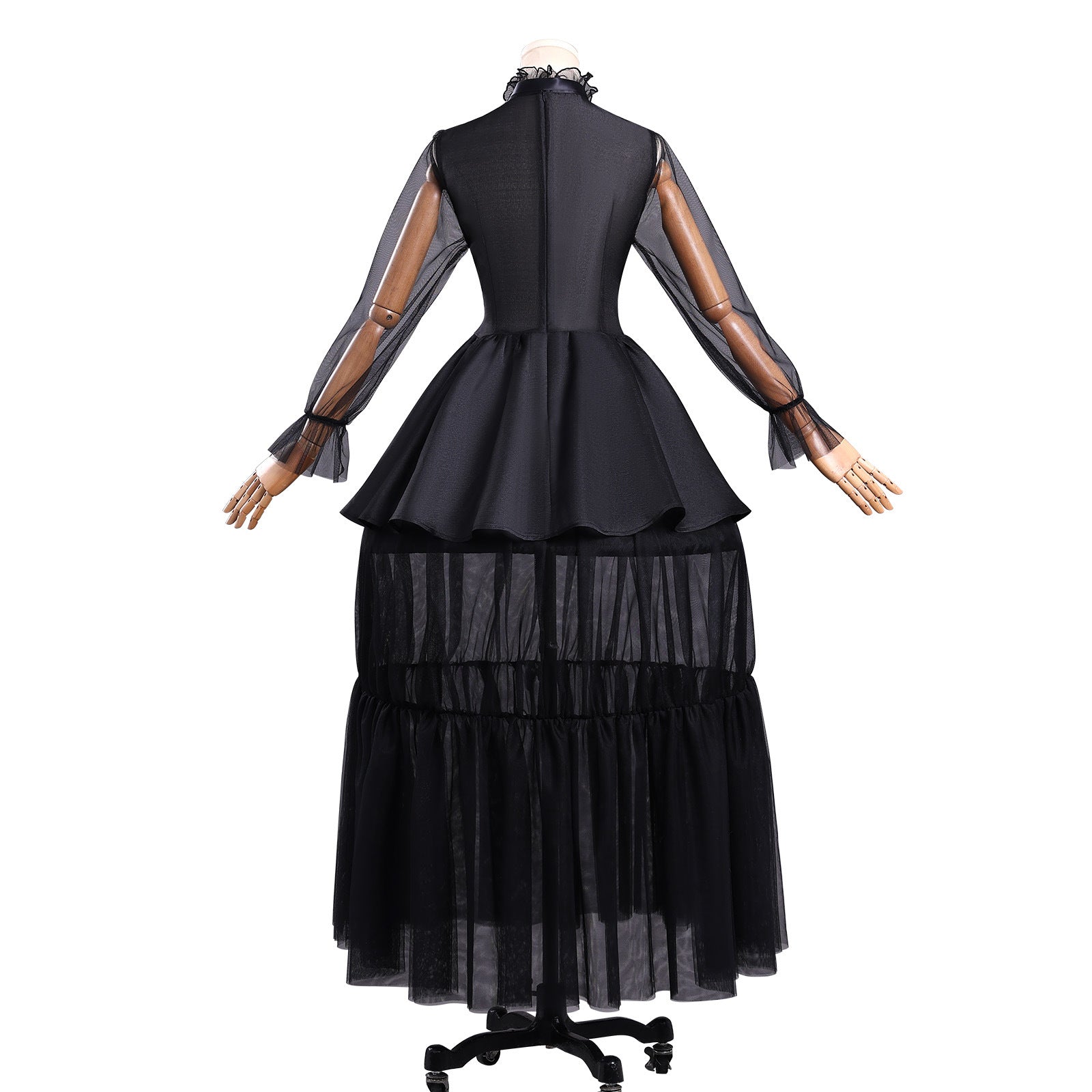NEATMOA Wednesday Addams Cosplay Dress Anime Outfit for Halloween Party Photo Shoot Asian Size XS–XXL