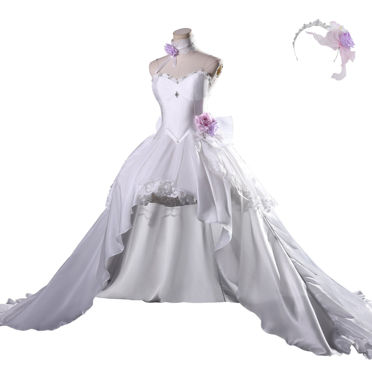 NEATMOA Date A Live Kurumi Tokisaki Wedding Dress Cosplay Costume Anime Bridal Cosplay Outfit