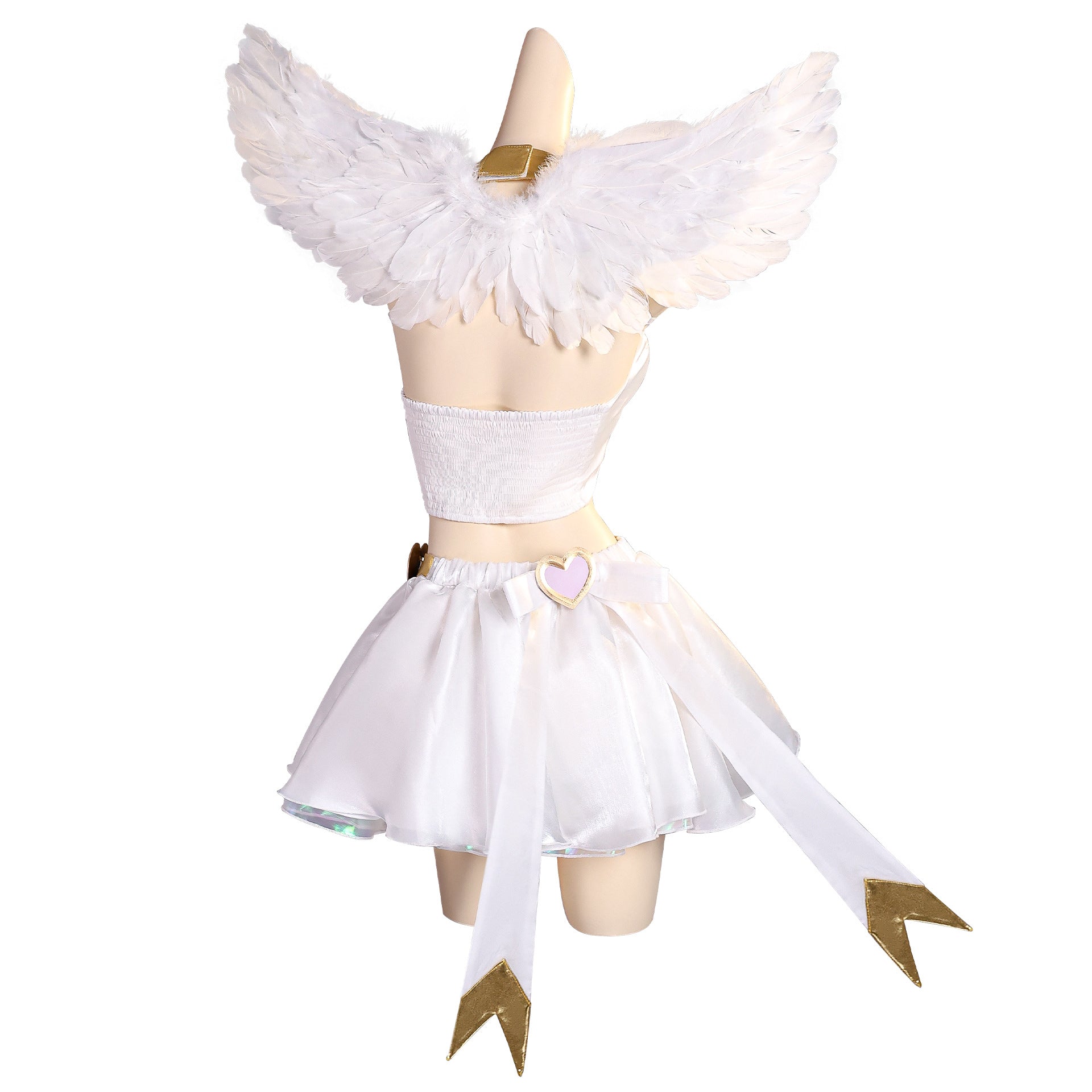 NEATMOA Panty Angel Dress Cosplay Costume with Wings Asian Sizes Anime Outfit.