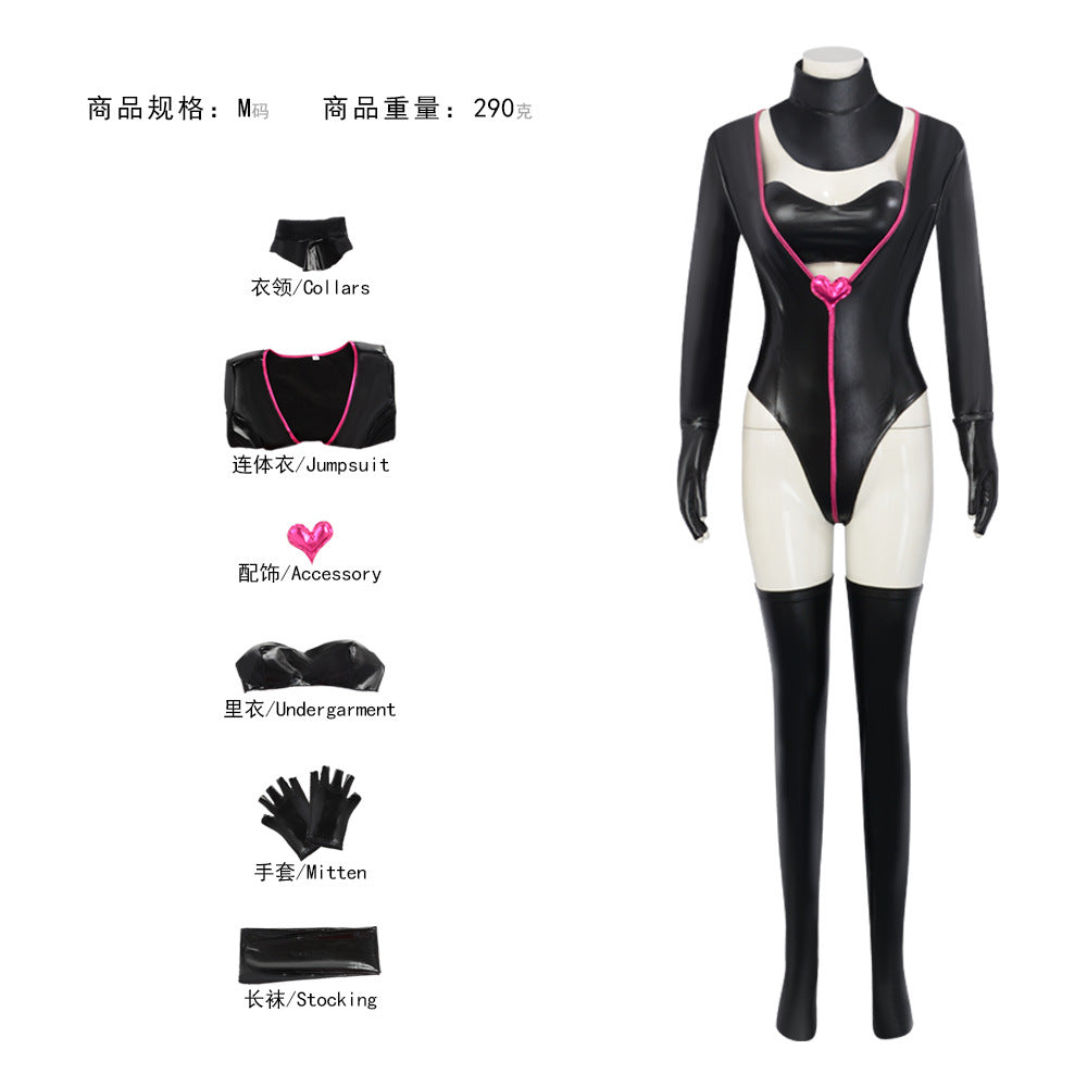 NEATMOA Hazbin Hotel Angel Dust Cosplay Costume Full Set for Halloween Party Stage Performance