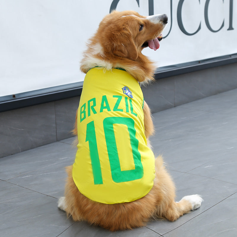NEATMOA World Cup Dog Jersey – Lightweight Summer Shirt for Small, Medium, and Large Dogs like Golden Retriever, Teddy, Bichon, Husky, Samoyed, and Corgi