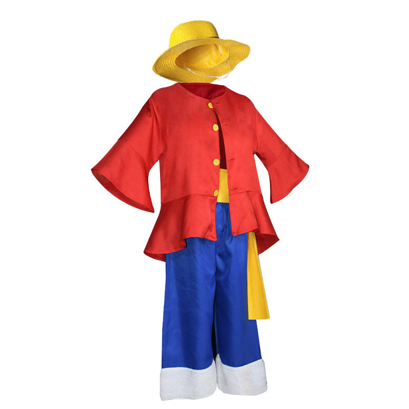 NEATMOA ONE PIECE Luffy Cosplay Costume Kids Second Generation Straw Hat Set Anime Outfit