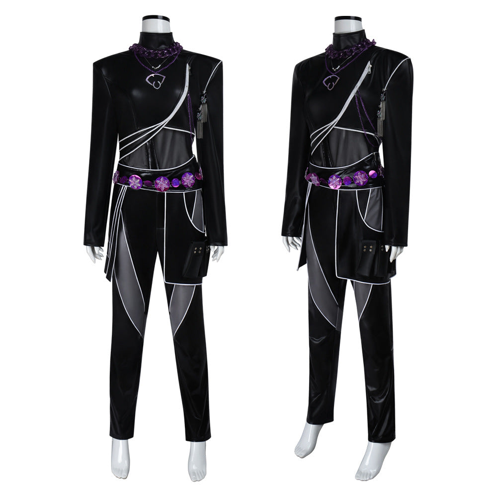 NEATMOA Rumi Inspired Kpop Demon Hunter Cosplay Bodysuit Jumpsuit Halloween Outfit for Women