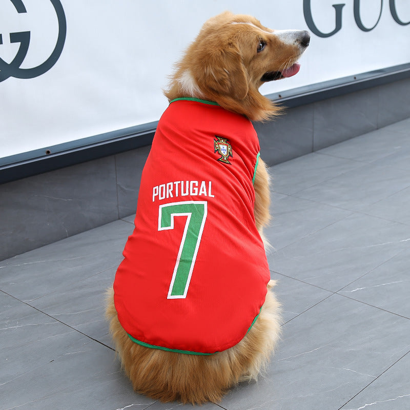 NEATMOA World Cup Dog Jersey – Lightweight Summer Shirt for Small, Medium, and Large Dogs like Golden Retriever, Teddy, Bichon, Husky, Samoyed, and Corgi