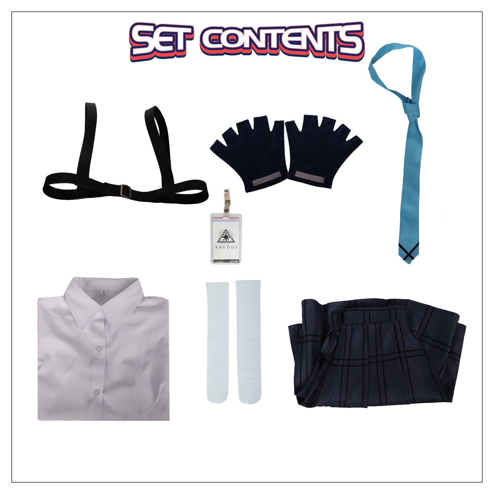 NEATMOA Blue Archive Takanashi Hoshino Cosplay Costume Full Outfit Anime Inspired.