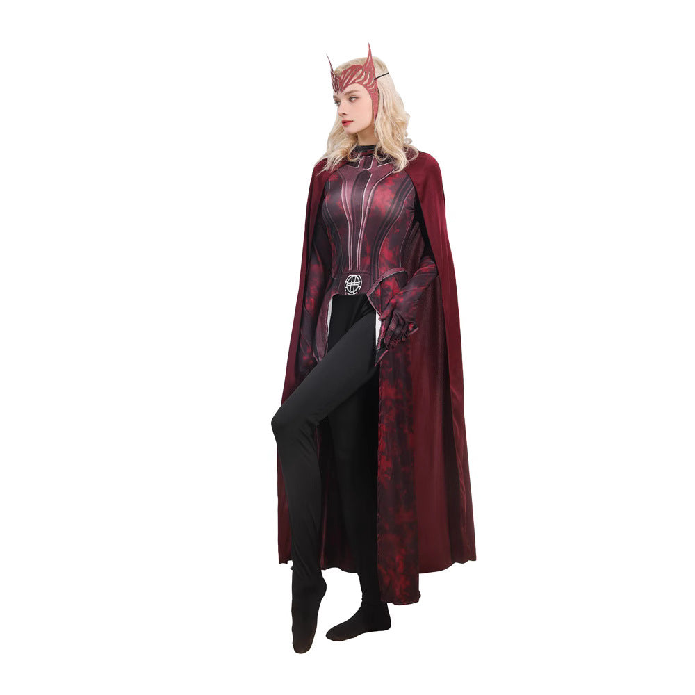 NEATMOA WandaVision Scarlet Witch Cosplay Costume Wanda Maximoff Halloween Outfit