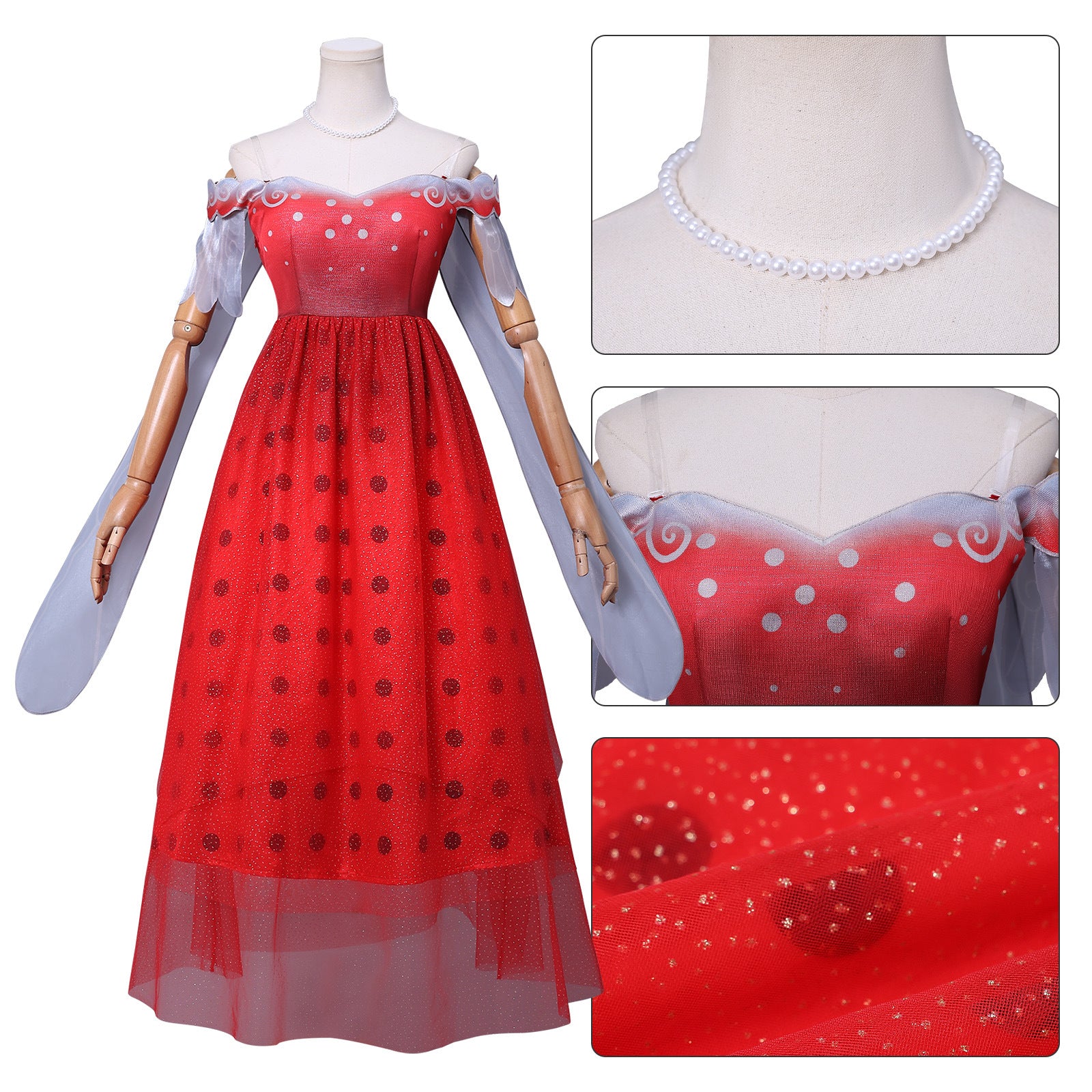 NEATMOA Miraculous Ladybug Cosplay Dress Outfit for Role Playing and Halloween Party Asian Size XS–XXL