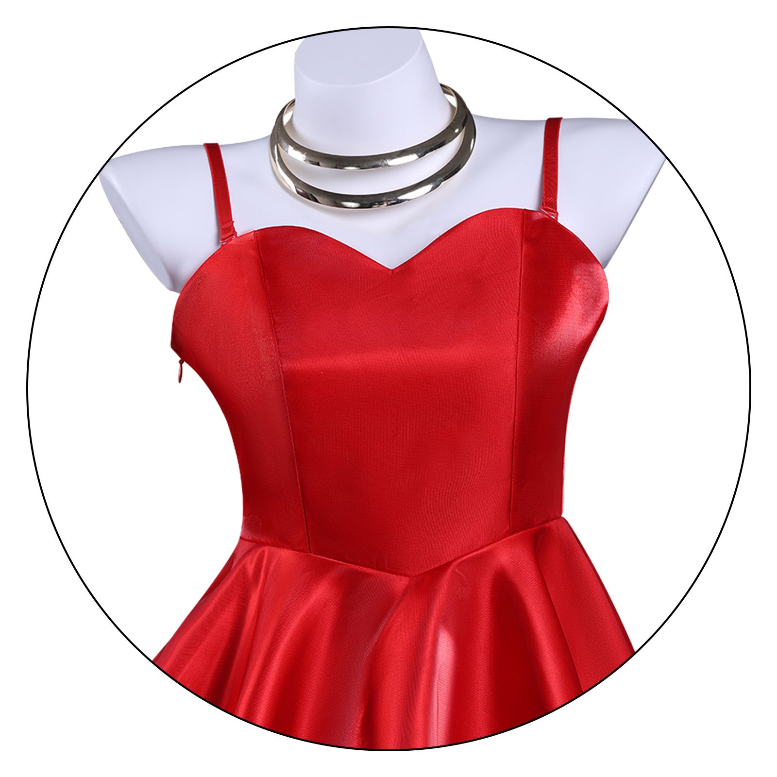 NEATMOA Panty Red Camisole Dress Cosplay Costume Asian Sizes Anime Outfit.
