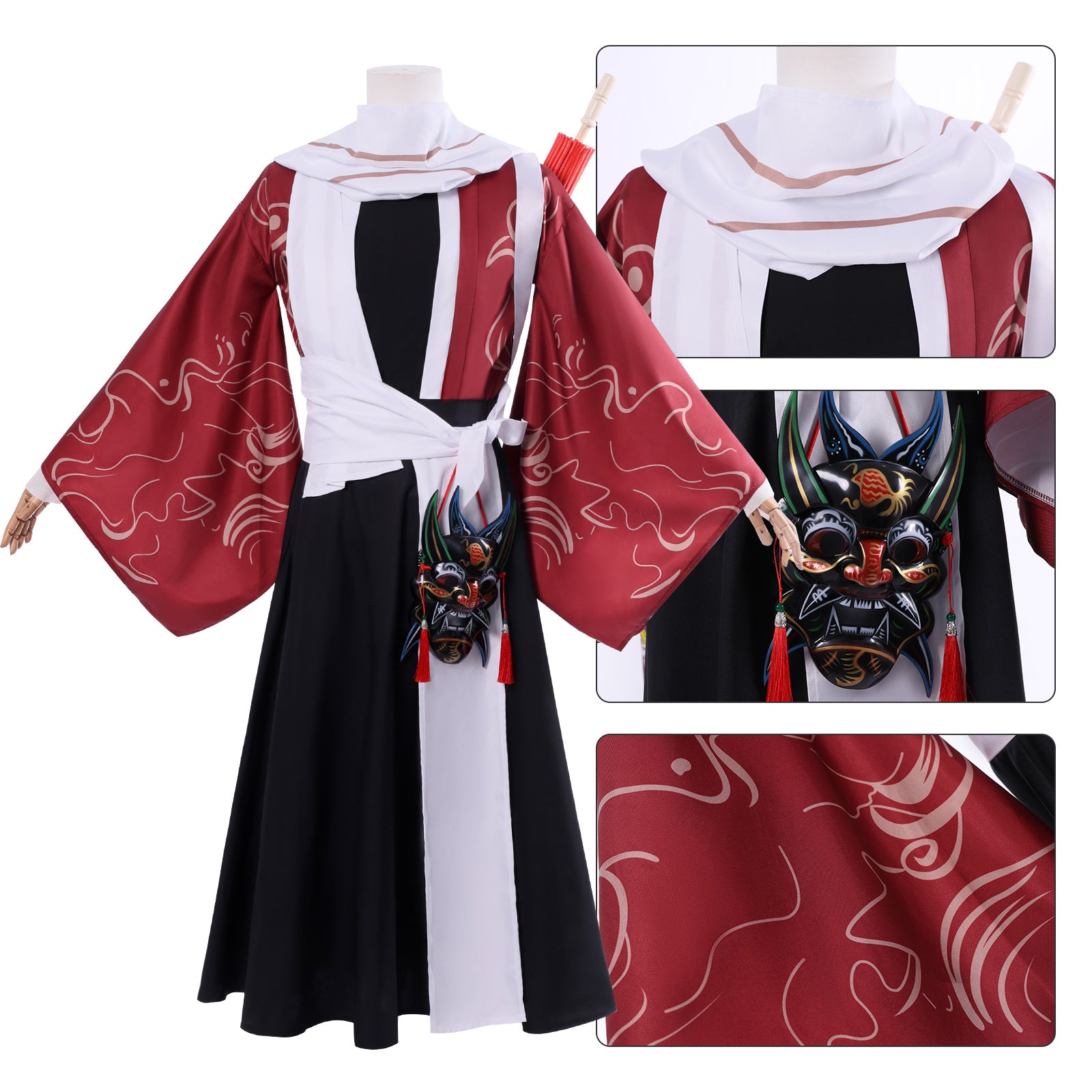 NEATMOA 头七怪谈 岑驳遥 Cosplay 服装 全套角色还原 适合动漫展 万圣节 学园祭 舞台表演