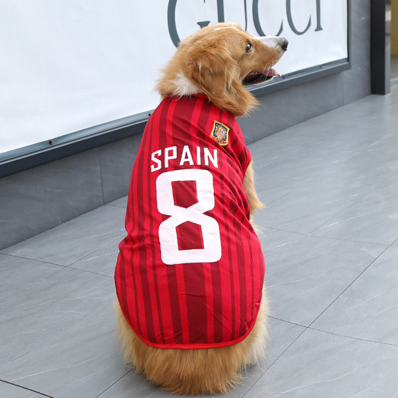 NEATMOA World Cup Dog Jersey – Lightweight Summer Shirt for Small, Medium, and Large Dogs like Golden Retriever, Teddy, Bichon, Husky, Samoyed, and Corgi