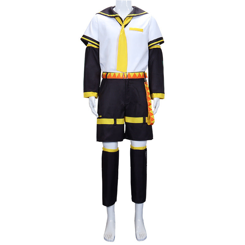 NEATMOA 鏡音リン 鏡音レン セーラー服 コスプレ衣装 制服 アニメ コスプレイベント ハロウィン 学園祭 ウィッグ付き