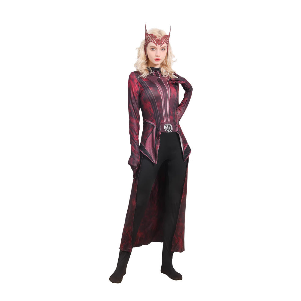 NEATMOA WandaVision Scarlet Witch Cosplay Costume Wanda Maximoff Halloween Outfit