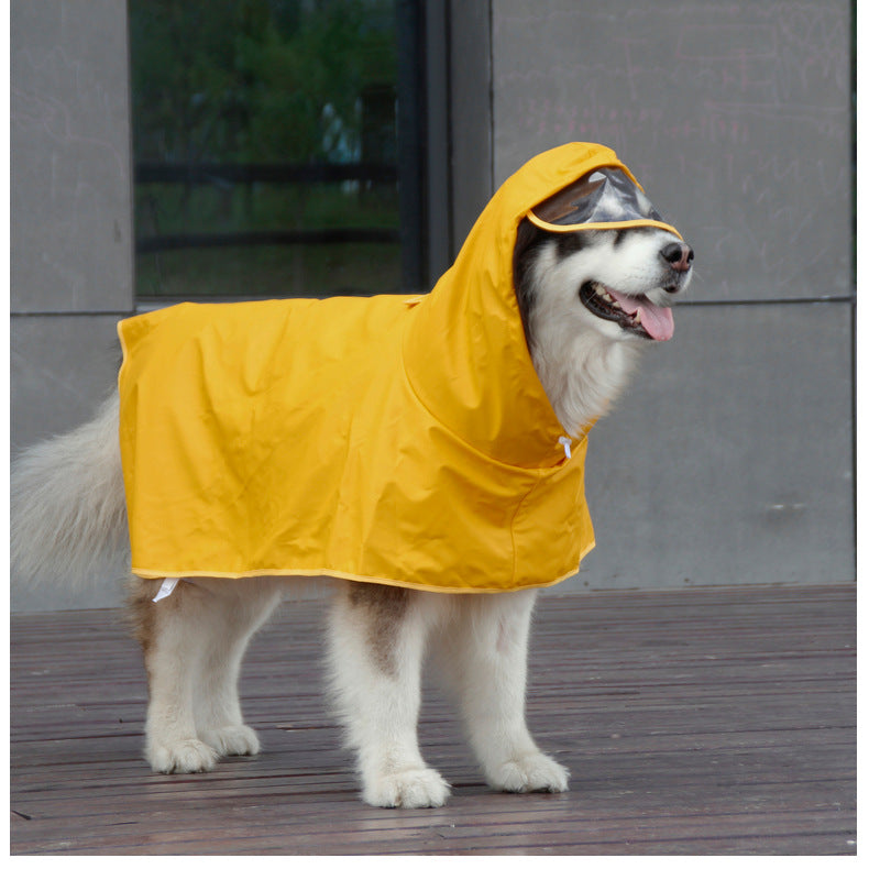 NEATMOA Waterproof Dog Rain Poncho with Belly Wrap – Easy-Wear Jacket in Yellow, Blue, Pink, Green for Small & Large Dogs