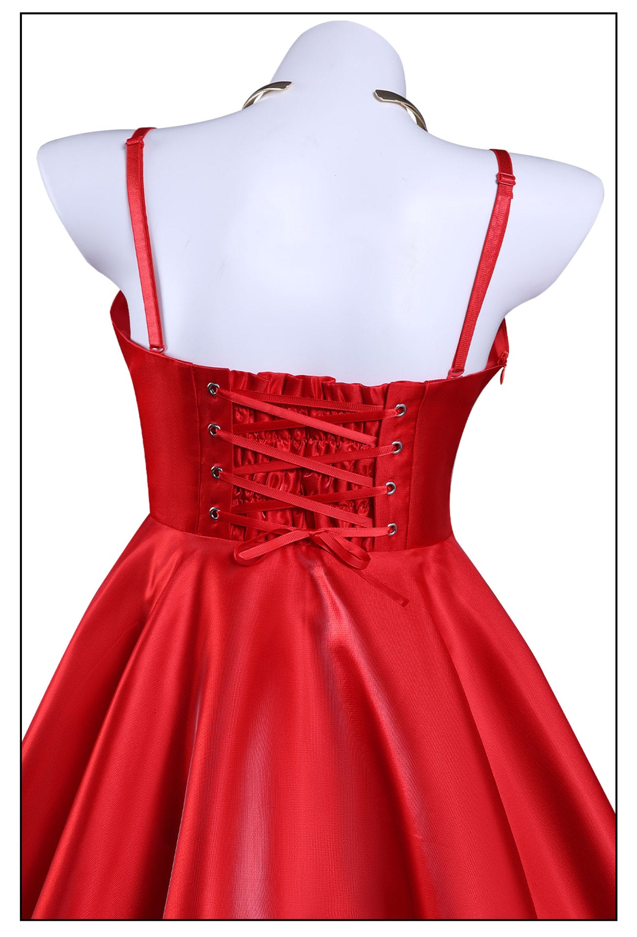 NEATMOA Panty Red Camisole Dress Cosplay Costume Asian Sizes Anime Outfit.