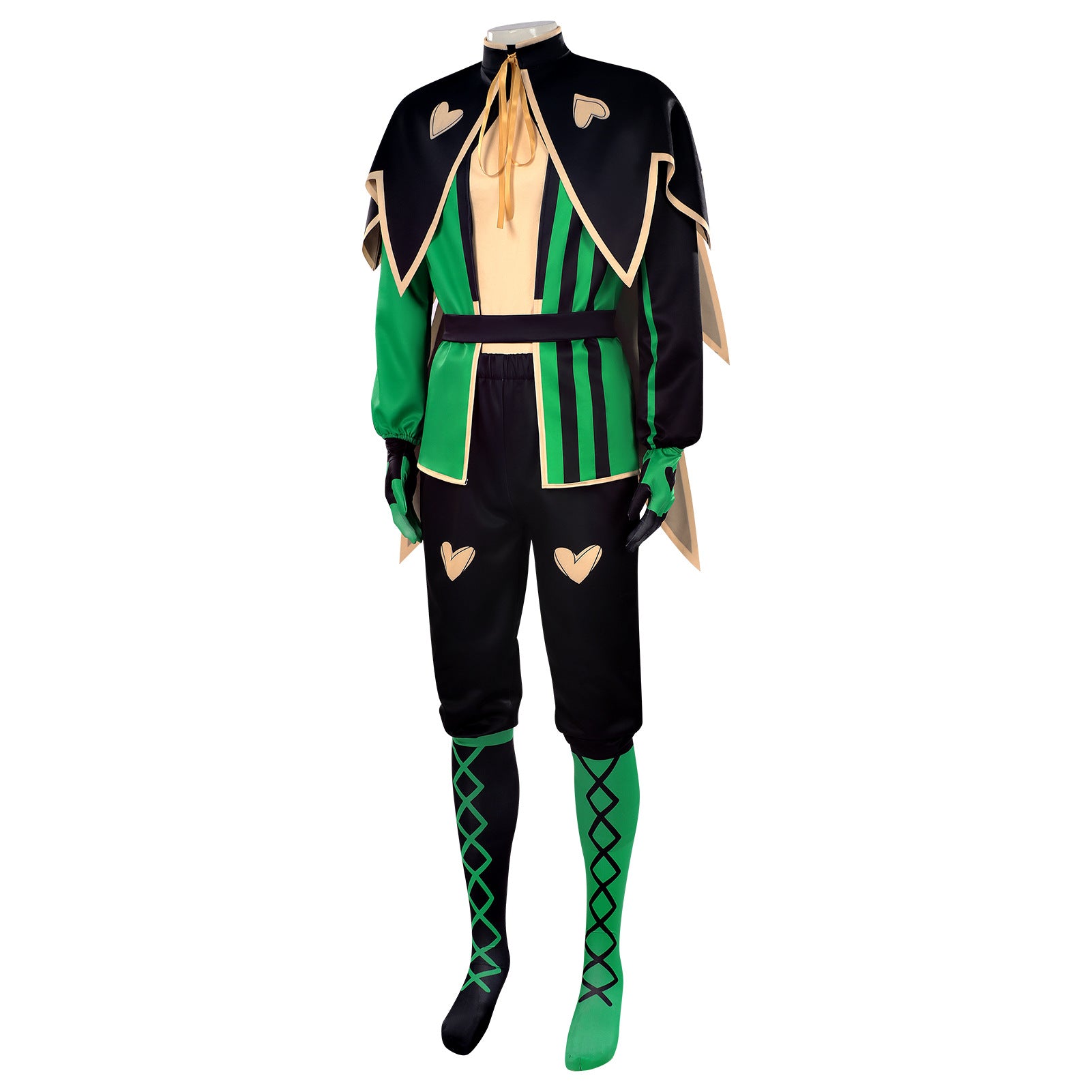 NEATMOA The Freak Circus Harlequin Cosplay Costume Full Set Outfit for Halloween Carnival and Roleplay