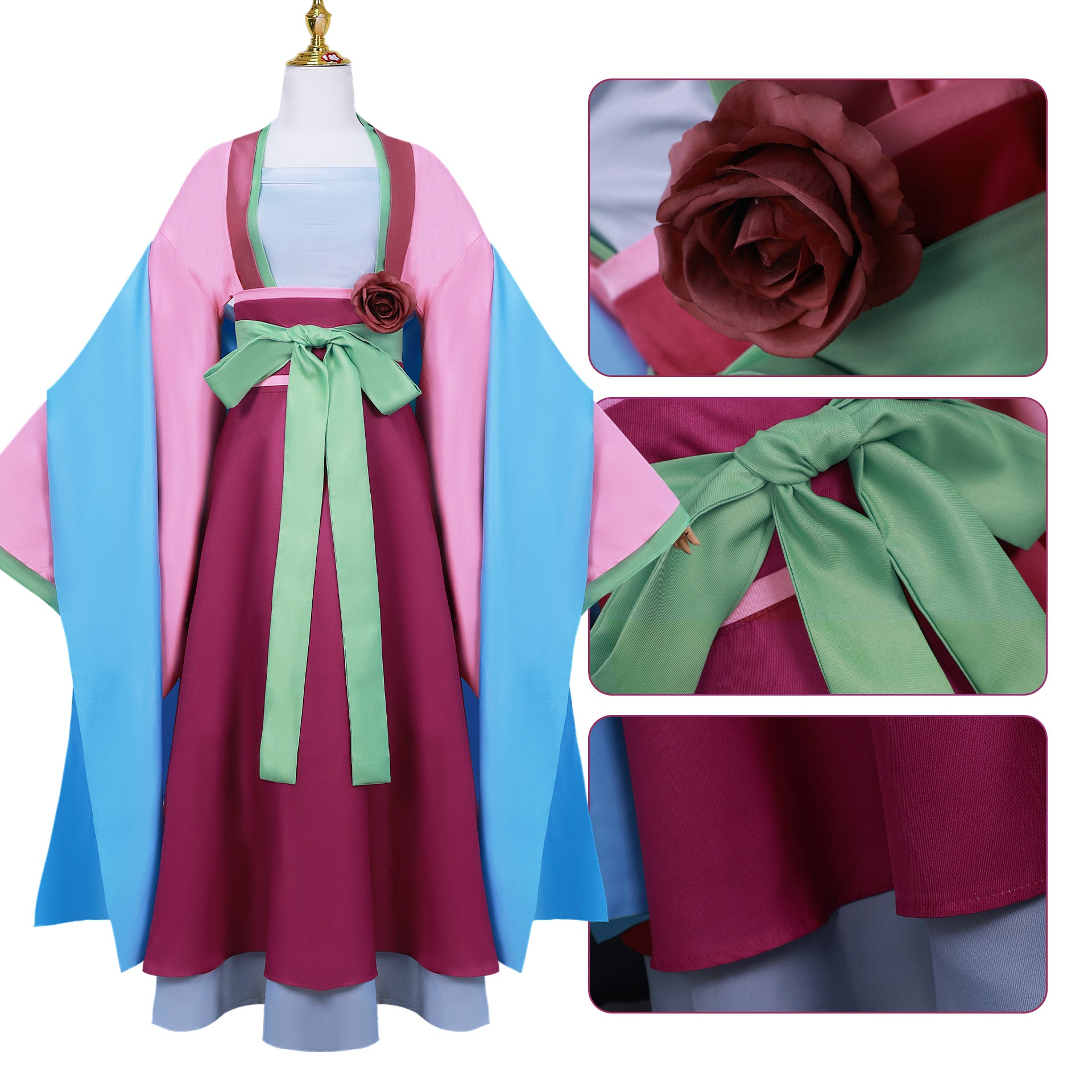 NEATMOA 藥屋少女的呢喃 貓貓 Cosplay 粉色服裝 含假髮 角色扮演 萬聖節 聖誕節 學園祭 文化祭 漫遊展