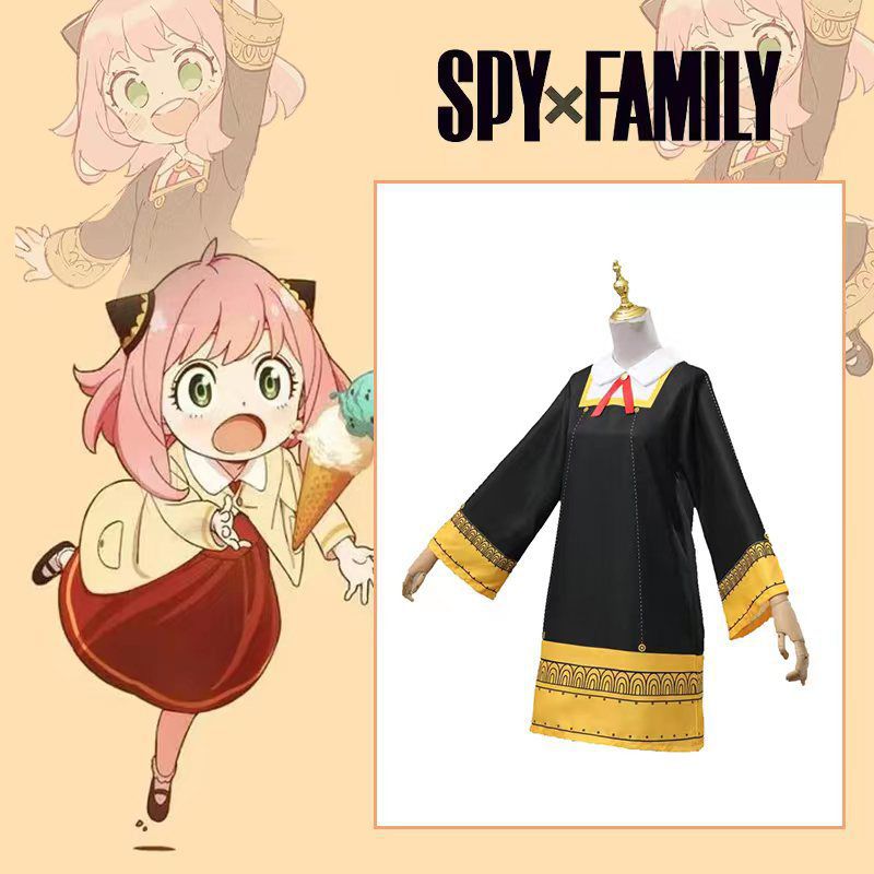 NEATMOA SPY×FAMILY Anya Forger Cosplay Costume Full Set for Halloween Party, School Festival, and Anime Events – Kids & Adult Sizes
