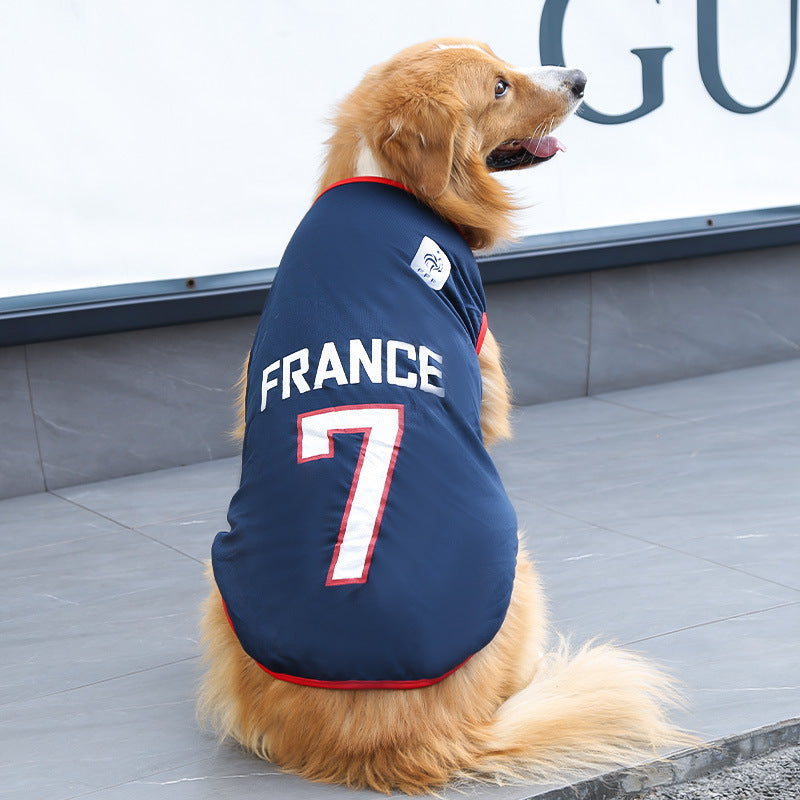 NEATMOA World Cup Dog Jersey – Lightweight Summer Shirt for Small, Medium, and Large Dogs like Golden Retriever, Teddy, Bichon, Husky, Samoyed, and Corgi
