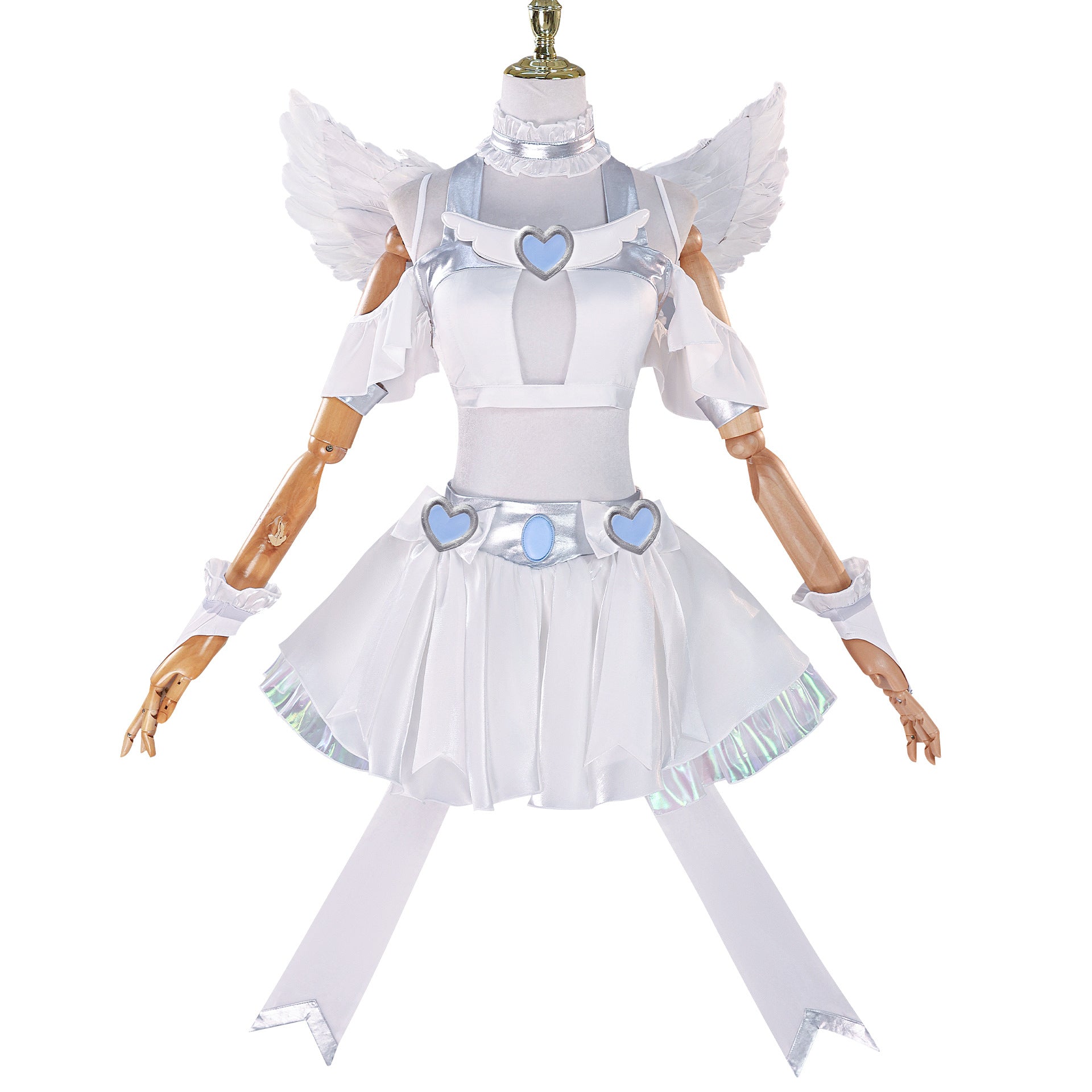 NEATMOA Stocking Angel Dress Cosplay Costume with Wings Asian Sizes Anime Outfit.