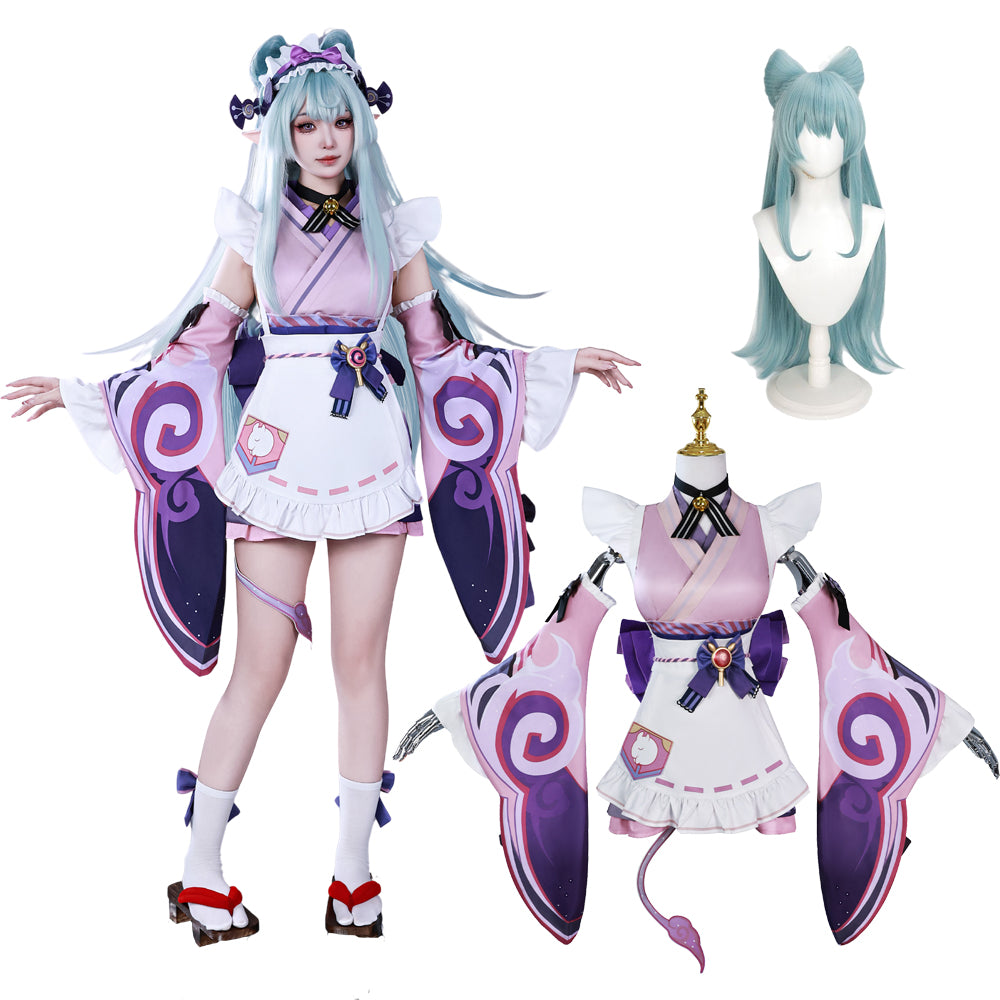 NEATMOA Genshin Impact Yumemizuki Mizuki Cosplay Costume Inazuma Edition Full Set for Conventions, Halloween, and Cosplay Events