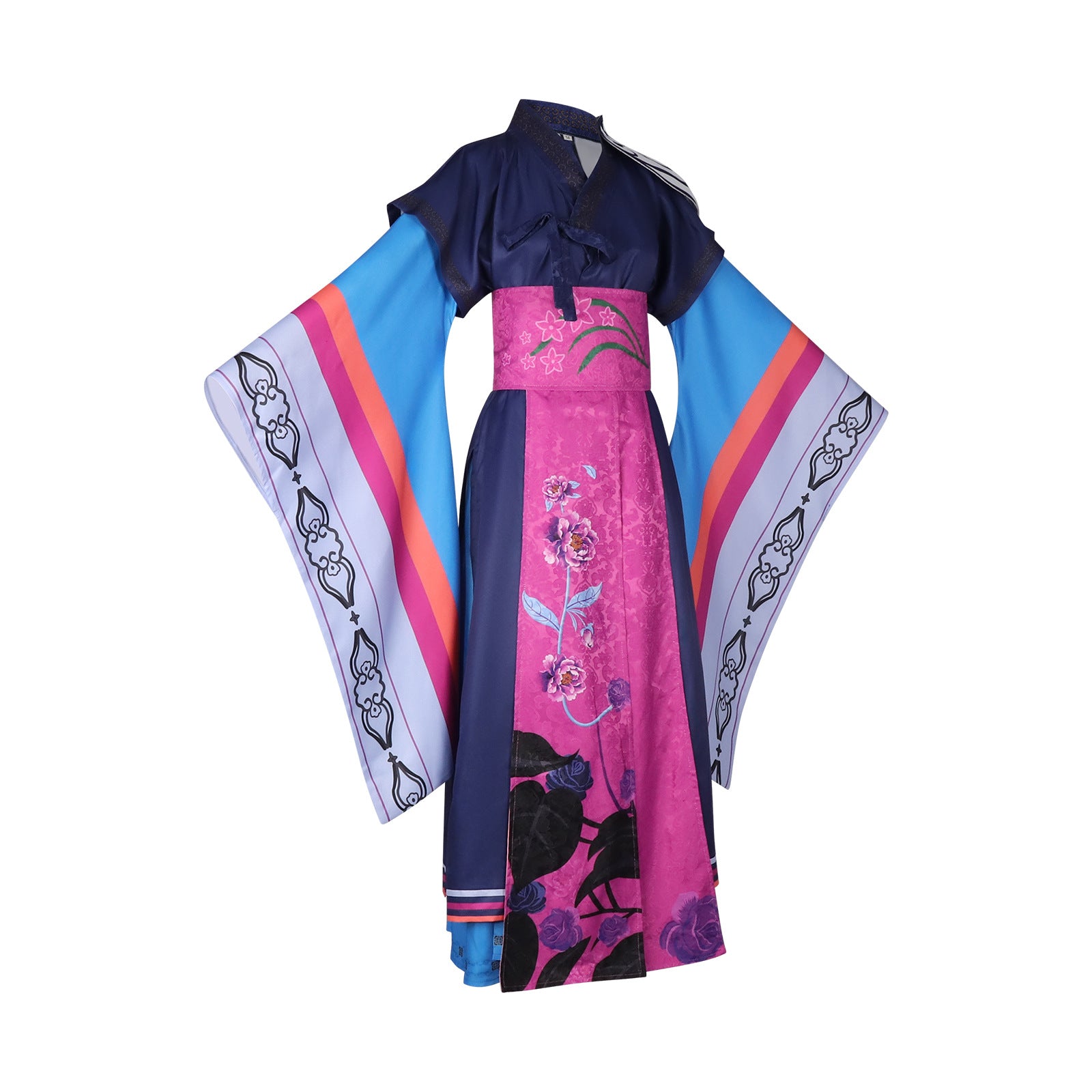 Celine K-pop Demon Hunter cosplay full costume on model side view
