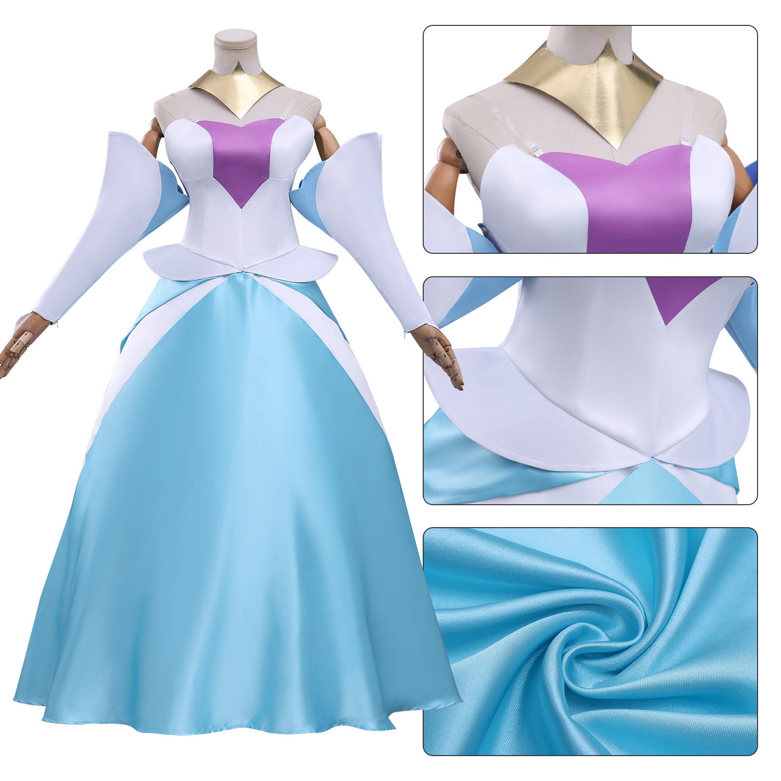 NEATMOA Guinevere Cosplay Costume | Knights of Guinevere Anime Outfit for Halloween & Party | Asian Sizes XS–XXL.