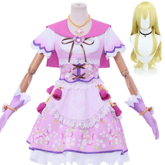 Hoshimiya Ichigo Aikatsu cosplay full costume with wig NEATMOA main view
