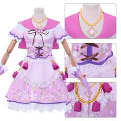 Hoshimiya Ichigo Aikatsu cosplay costume close-up fabric detail view
