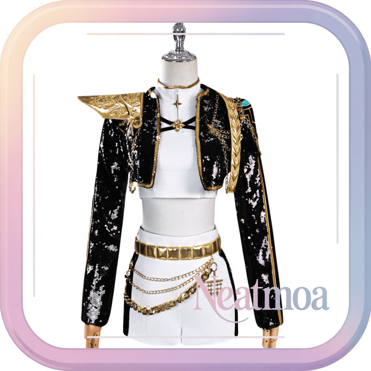 NEATMOA Rumi Inspired Cosplay Costume | Korean Style Demon Hunter Outfit for Women Stage, Dance & Theater Events