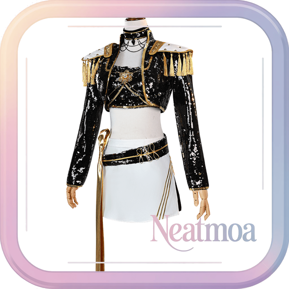 NEATMOA Mira Inspired Cosplay Costume from KPop Demon Hunters Korean Style Demon Hunter Uniform for Women Stage Performance Dance Show Theater Event