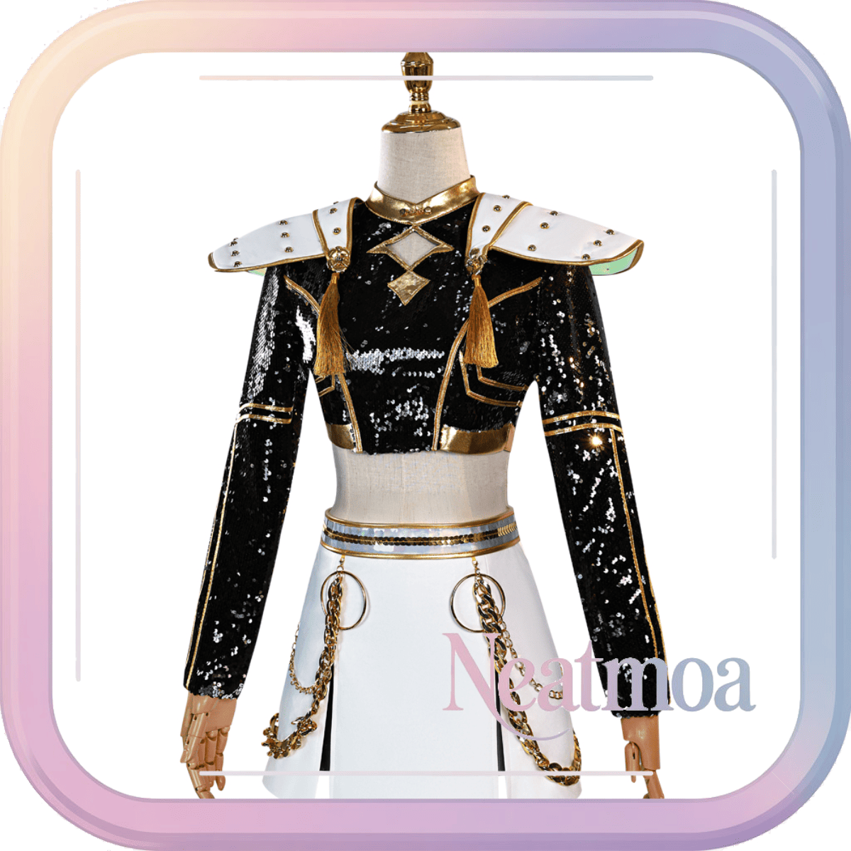 NEATMOA Zoey Inspired Cosplay Costume from KPop Demon Hunters Korean Style Demon Hunter Uniform for Women Stage Performance Dance Show Theater Event