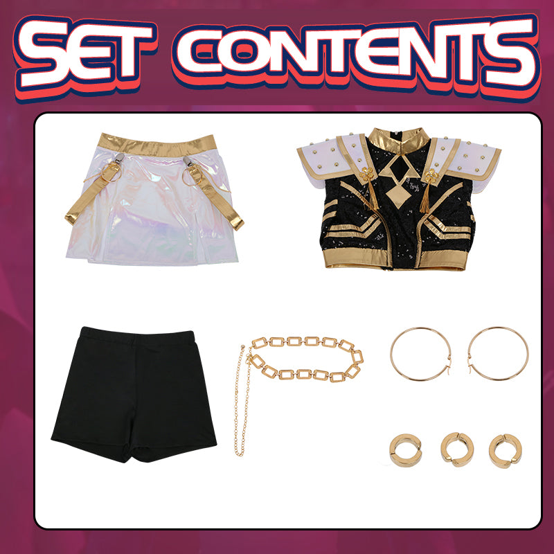 NEATMOA Zoey Inspired Cosplay Costume from KPop Demon Hunters Korean Style Demon Hunter Uniform for Women Stage Performance Dance Show Theater Event