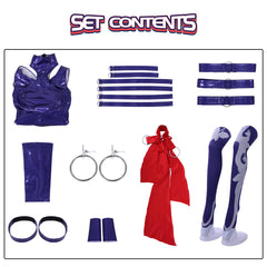 NEATMOA Marvel Rivals Psylocke Cosplay Costume Full Set – High Quality Purple Ninja Outfit for Halloween Comic Con Gaming Events