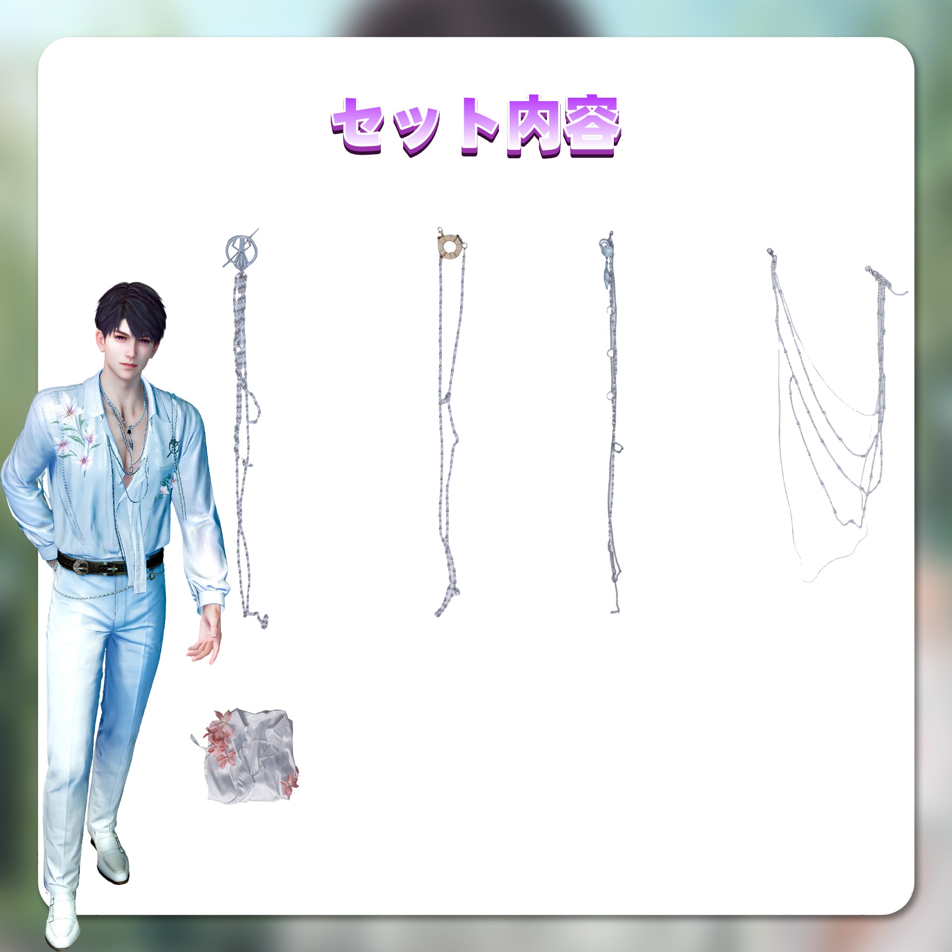NEATMOA Love and Deepspace Spring and Flowers Cosplay Shirt Inspired by Caleb – Floral Decor Top for Roleplay and Festival